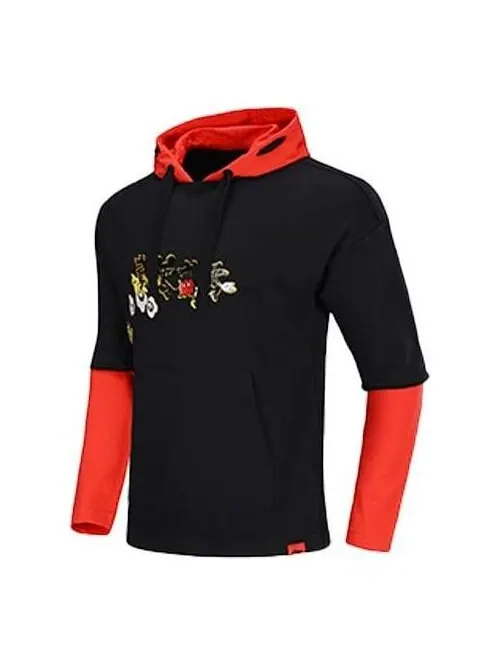 Толстовка x disney свободная абрикосовая толстовка Li-Ning — изображение 1 из 2, черный/красный
