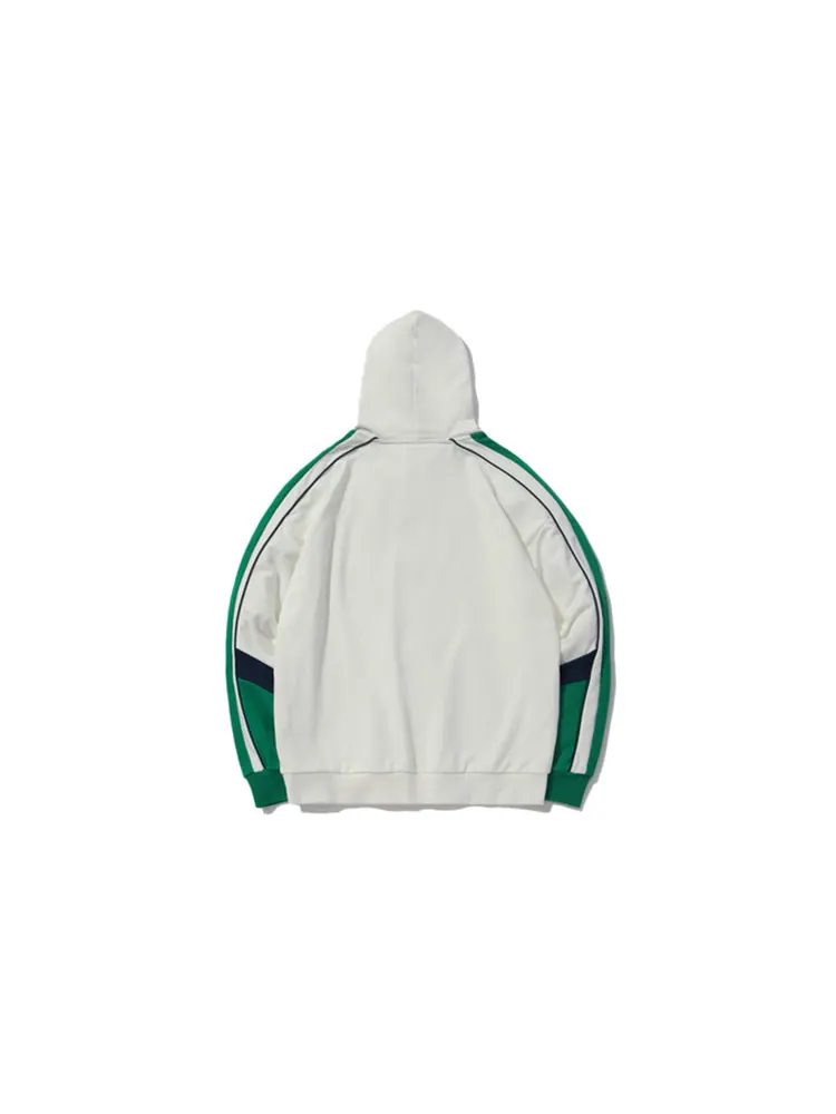 Худи Li-Ning Sports Fashion Series Colorblock Hoodie 'White Green' — изображение 2 из 2, белый