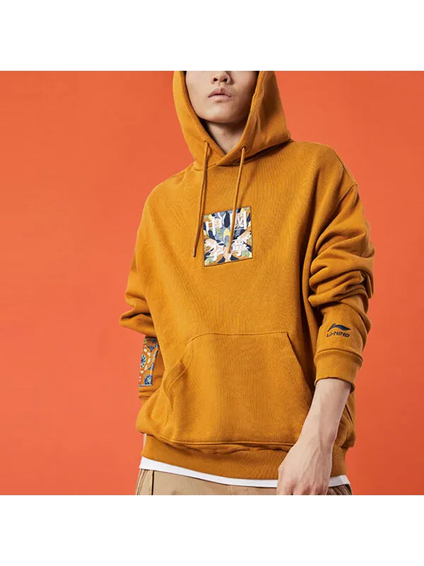 Толстовка с капюшоном с вышитым рисунком на неделе моды в Париже Li-Ning — изображение 3 из 4, коричневый