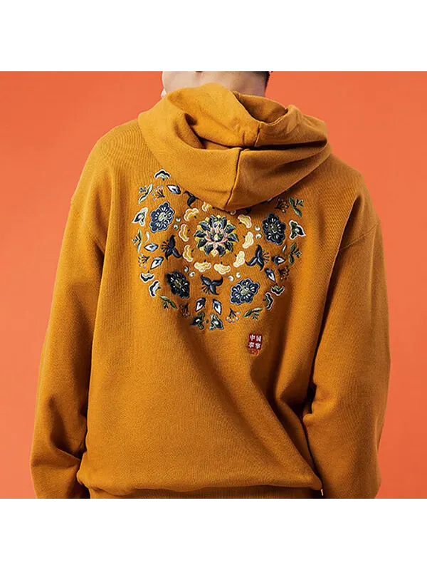 Толстовка с капюшоном с вышитым рисунком на неделе моды в Париже Li-Ning — изображение 4 из 4, коричневый