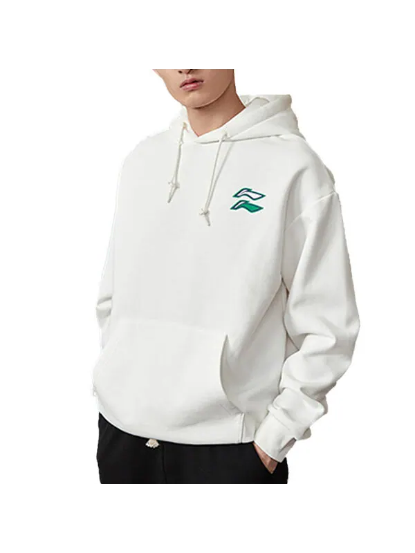 Толстовка спортивная мода серия свободный пуловер с капюшоном Li-Ning — изображение 3 из 4, белый/синий