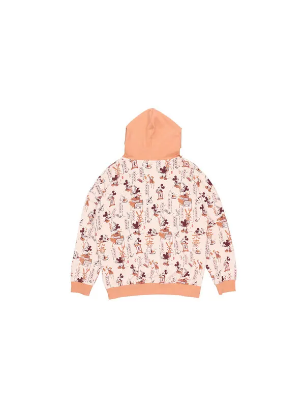 Толстовка с капюшоном x disney crossover mickey full print hoodie Li-Ning — изображение 2 из 2, белый/оранжевый