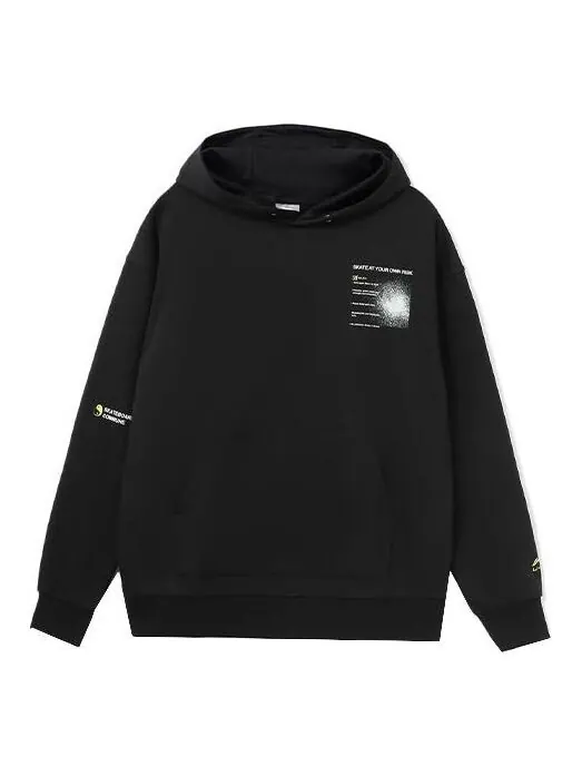 Толстовка с капюшоном с рисунком скейтборда Li-Ning — изображение 1 из 3, черный/мульти