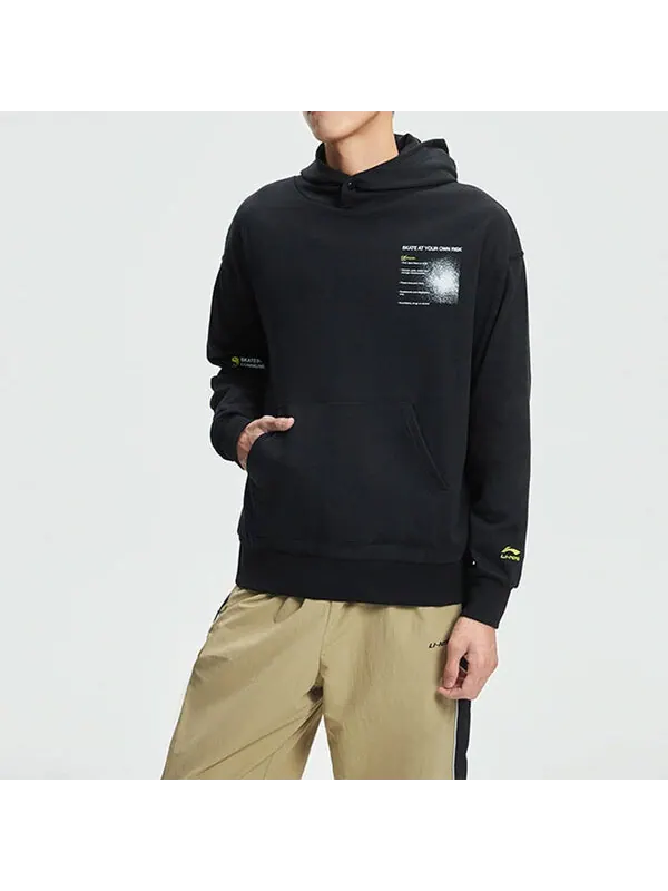 Толстовка с капюшоном с рисунком скейтборда Li-Ning — изображение 3 из 3, черный/мульти