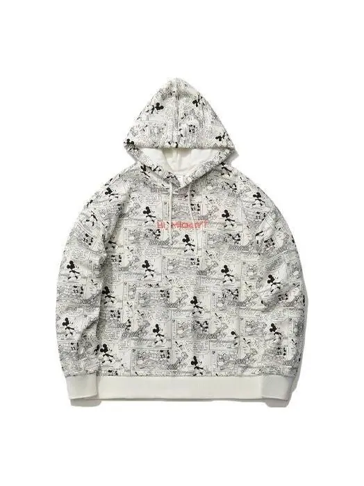 Толстовка с капюшоном x disney crossover Микки Маус полный принт пуловер с капюшоном Li-Ning — изображение 1 из 2, белый