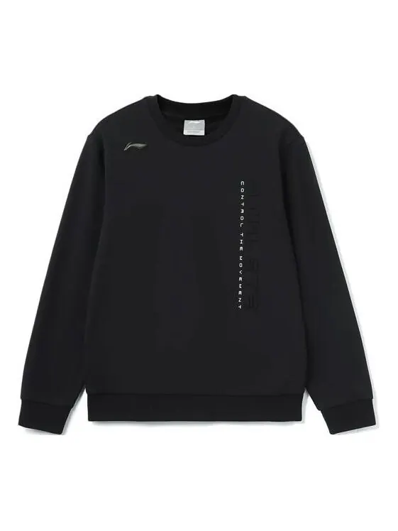 Свитера серии Gym алфавит тиснение круглый ворот пуловер Li-Ning — изображение 1 из 2, черный