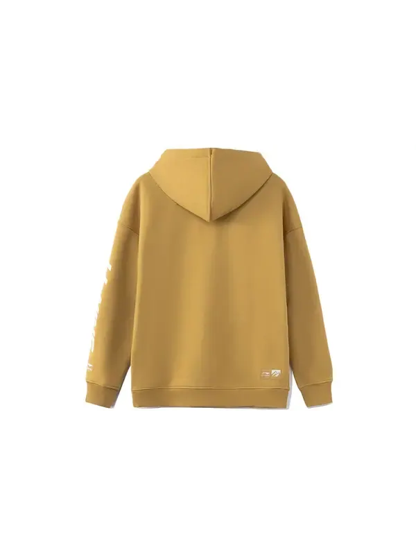 Толстовка logo hoodie 'tan' Li-Ning — изображение 2 из 3, бежевый/белый