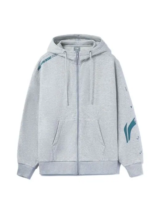 Куртка с графическим капюшоном Li-Ning — изображение 1 из 2, серый/синий