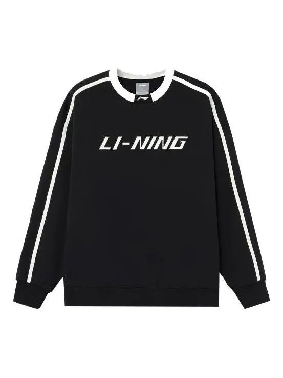 Спортивная толстовка Li-Ning Striped Graphic Sweatshirt 'Black White' AWDRD50-2 — изображение 1 из 2, белый