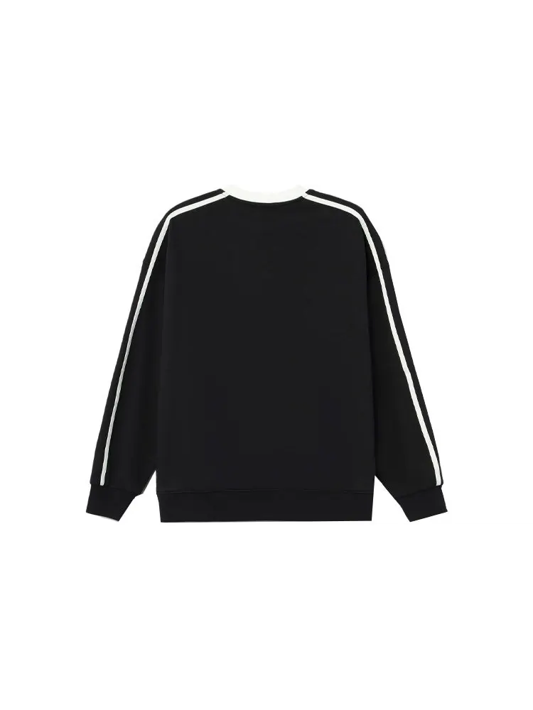 Спортивная толстовка Li-Ning Striped Graphic Sweatshirt 'Black White' AWDRD50-2 — изображение 2 из 2, белый
