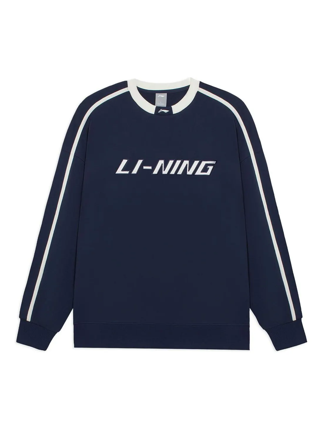 Спортивная толстовка Li-Ning Striped Graphic Sweatshirt 'Navy' AWDRD50-8 — изображение 1 из 2, темно-синий