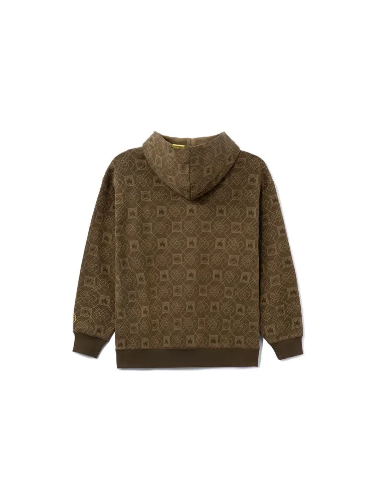 Худи Li-Ning BAD FIVE Series Loose Full Print Pullover Hoodie 'Brown' — изображение 2 из 2, коричневый