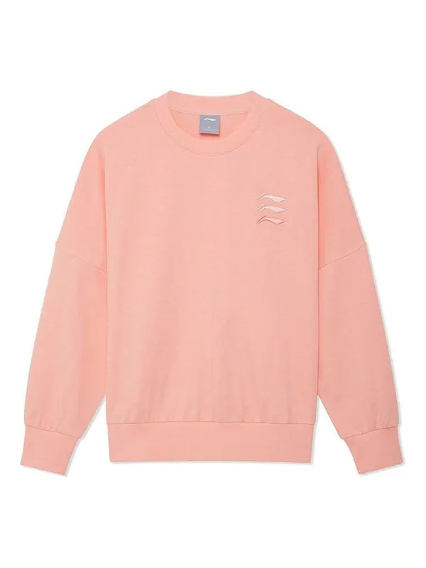Толстовка с тройным логотипом Tops Li-Ning — изображение 1 из 2, розовый
