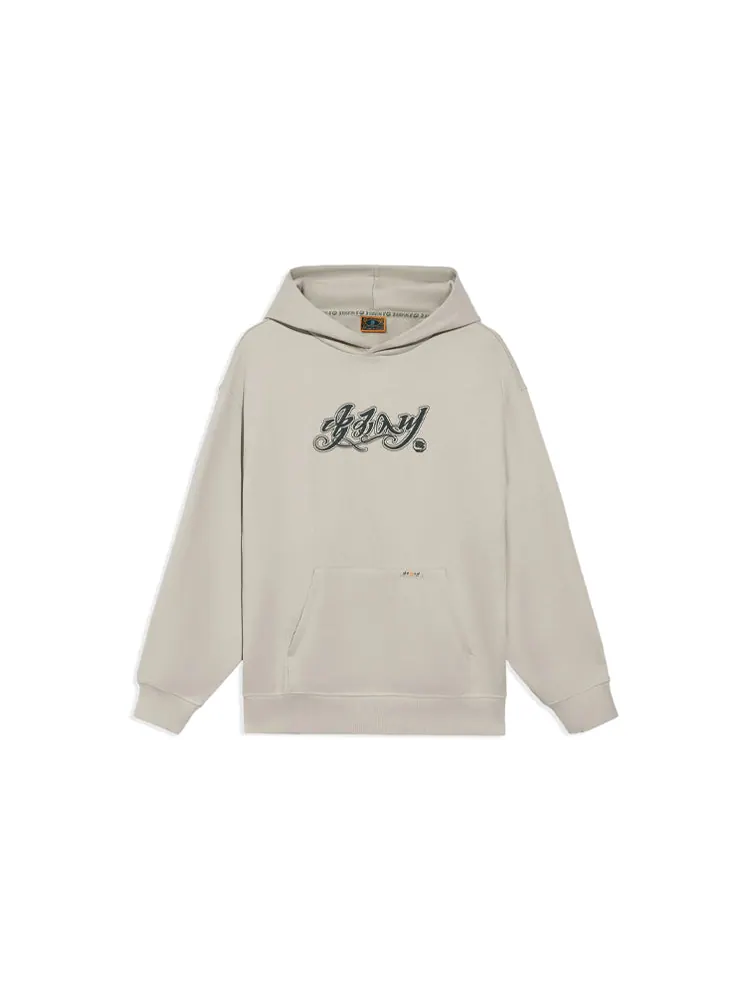 Худи Li-Ning BadFive Sports Basketball Series Printing Hoodie 'Beige Black' — изображение 2 из 2, бежевый