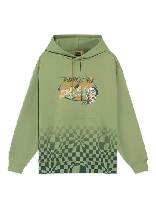 Худи Li-Ning BAD FIVE Sports Basketball Series Grid Printing Hoodie 'Green' — изображение 1 из 2, зеленый