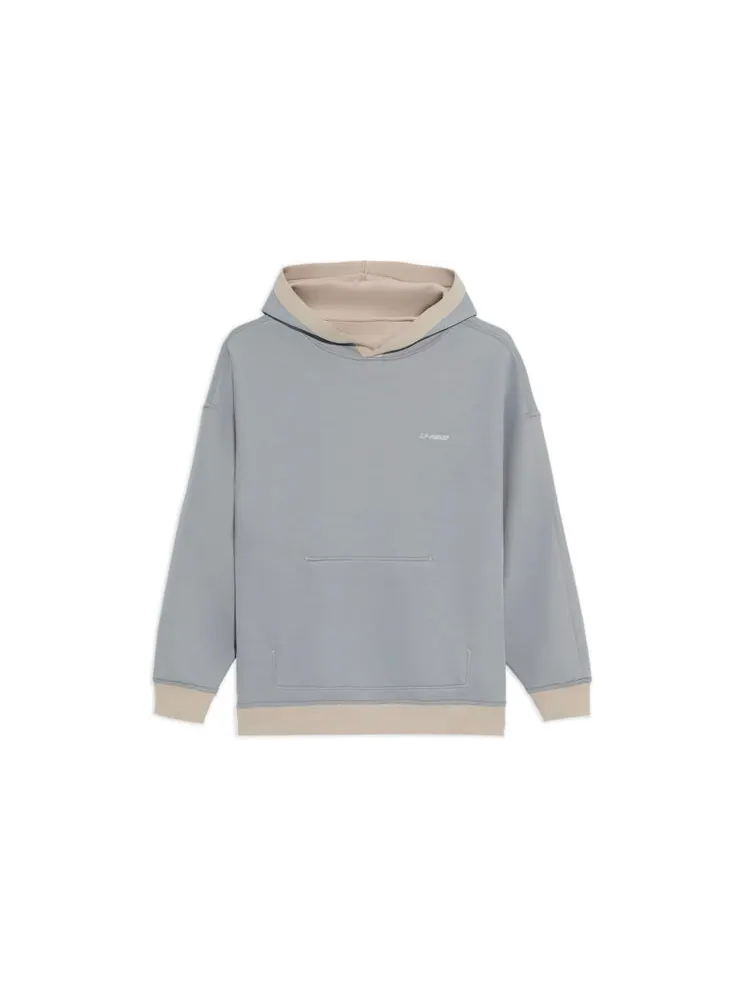 Худи Li-Ning Sports Stylish Series Logo Embroidered Hoodie 'Beige Grey' — изображение 3 из 3, бежевый