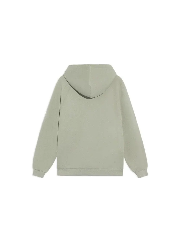 Худи Li-Ning Vital Series Logo Embroidered Sports Pullover Hoodie 'Green' — изображение 2 из 2, зеленый