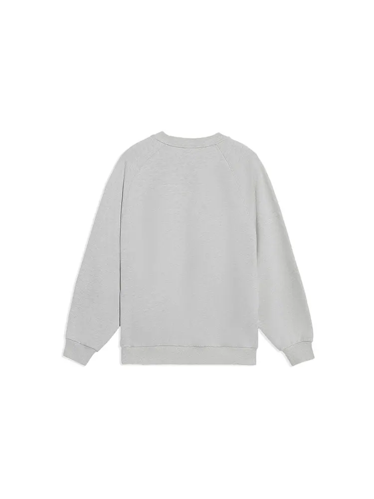 Свитер Li-Ning Vital Series Logo Printing Loose Pullover 'Grey' — изображение 2 из 2, серый