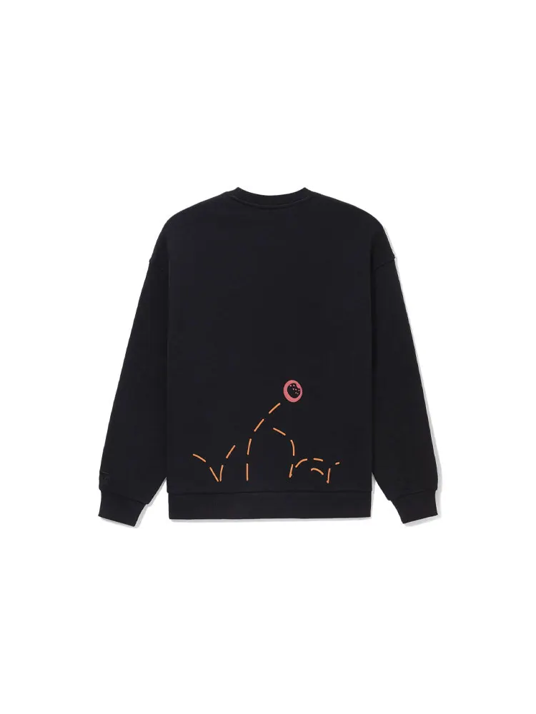 Худи Li-Ning x Disney Crossover Series Cartoon Alphabet Printing Pullover 'Black' — изображение 2 из 2, черный
