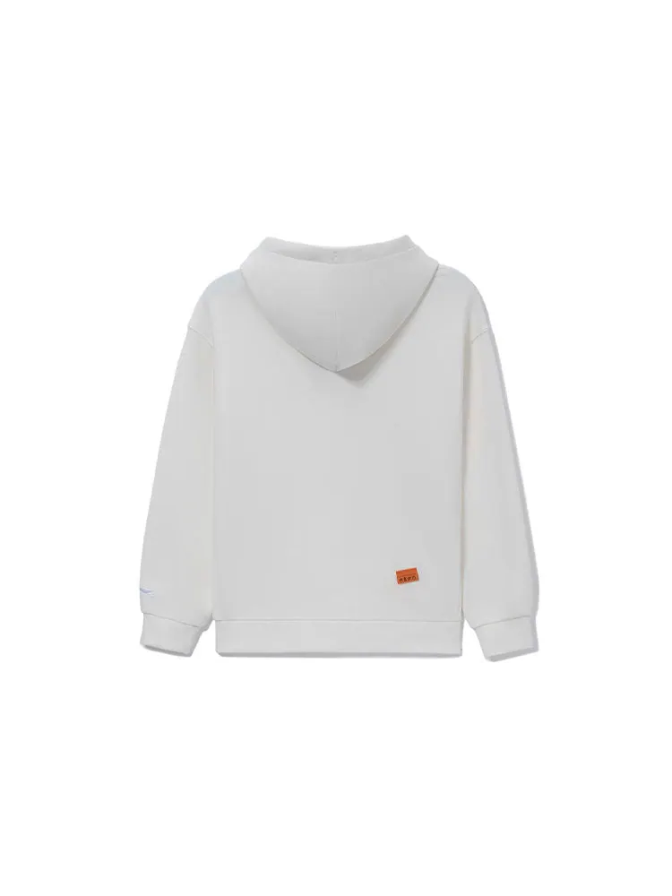 Худи Li-Ning x Disney Crossover Series Alphabet Printing Hoodie 'White Orange' — изображение 2 из 2, белый
