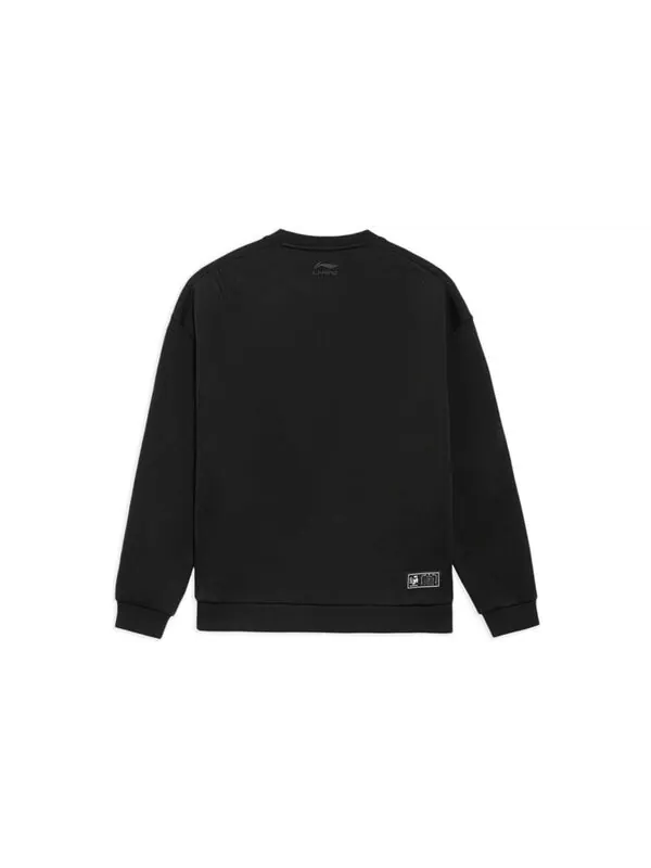 Толстовка cf sports living series алфавит вышитый свободный круглый ворот свитер Li-Ning — изображение 2 из 4, черный