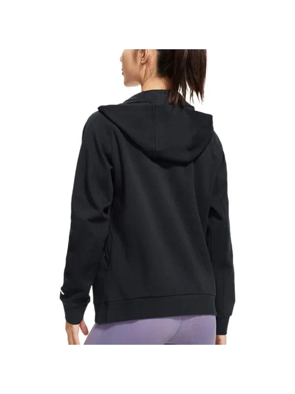 Куртка Essentials Logo Полная молния Тренировочная куртка с капюшоном Li-Ning — изображение 4 из 4, черный