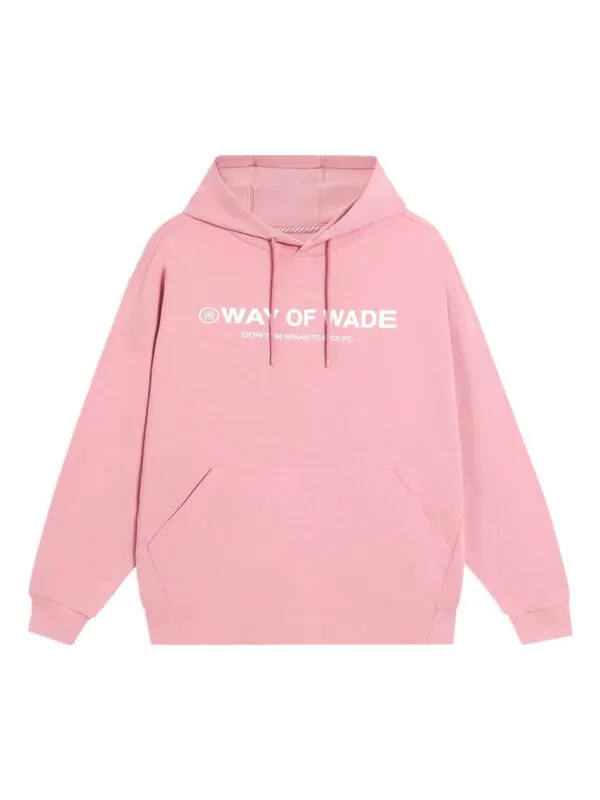 Толстовка с капюшоном way of wade с графическим принтом Li-Ning — изображение 1 из 2, розовый/белый