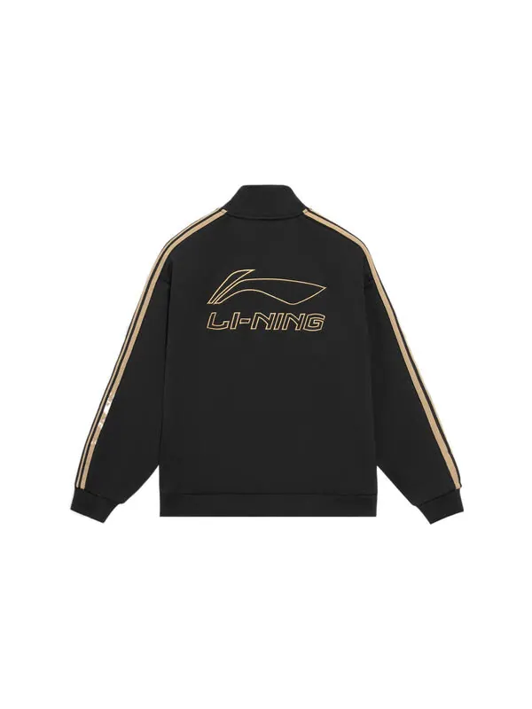 Куртка полосатая графическая куртка Li-Ning — изображение 2 из 2, черный/хаки