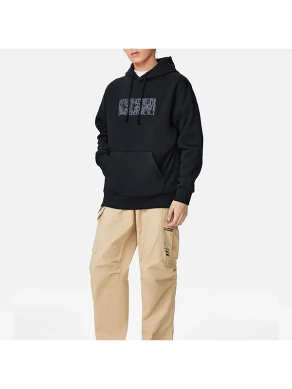 Толстовка с капюшоном с графическим принтом Li-Ning — изображение 3 из 4, черный