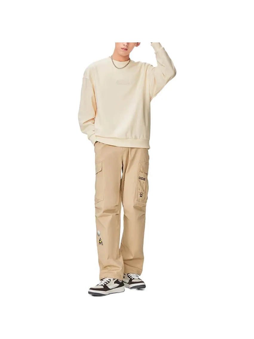Свитер Li-Ning Lifestyle Plain Pullover 'Cream White' — изображение 3 из 5, белый