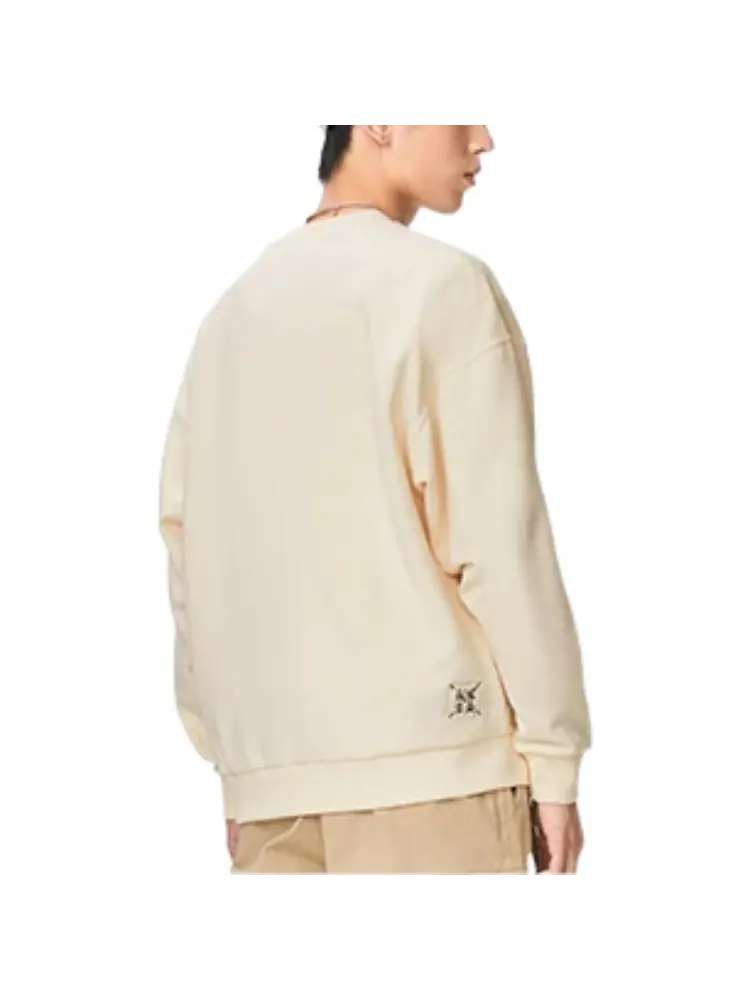Свитер Li-Ning Lifestyle Plain Pullover 'Cream White' — изображение 5 из 5, белый
