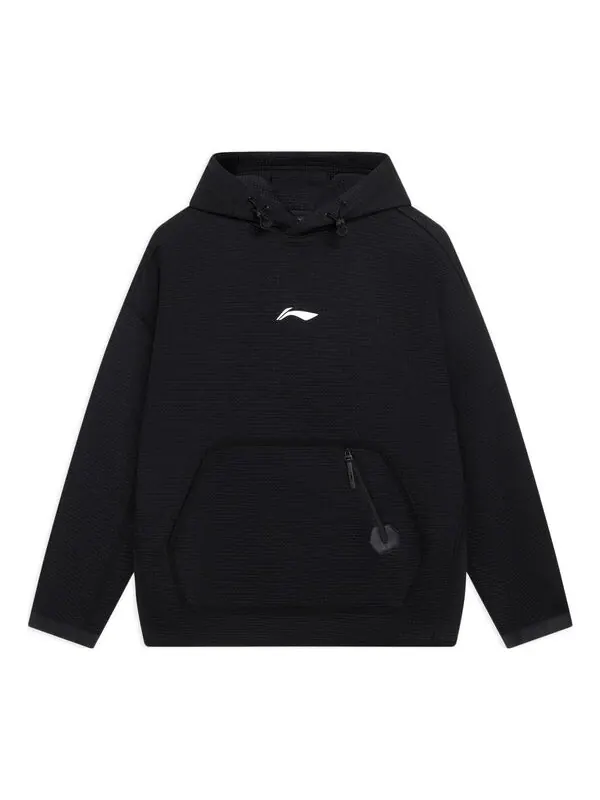 Толстовка с капюшоном с графическим принтом Li-Ning — изображение 1 из 2, черный/белый