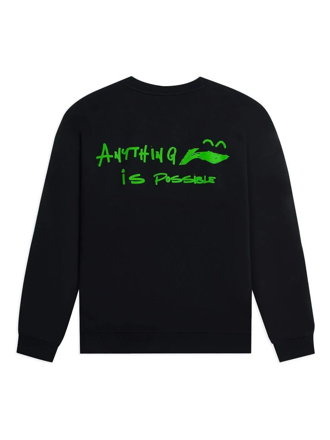 Спортивная толстовка Li-Ning Anything Is Possible Graphic Sweatshirt 'Black' AWDSF71-8 — изображение 2 из 2, черный
