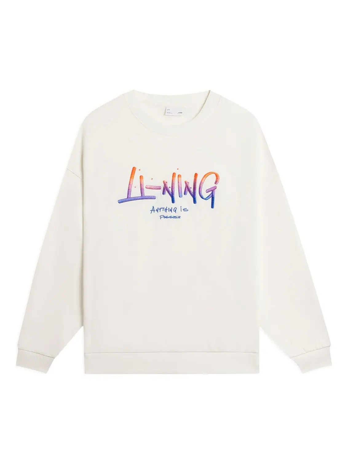 Спортивная толстовка Li-Ning Anything Is Possible Graphic Sweatshirt 'Creamy White' AWDSF75-8 — изображение 1 из 2, белый