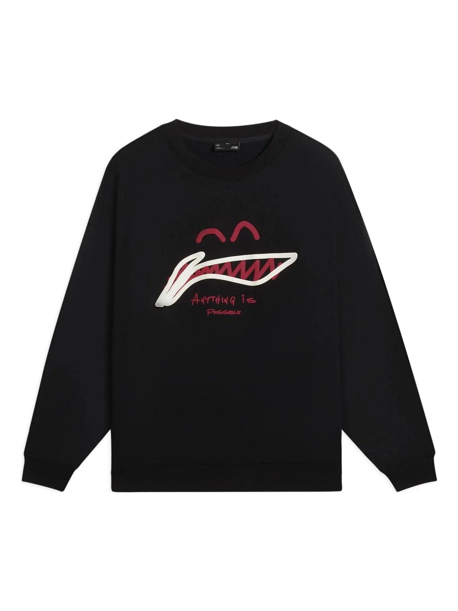 Спортивная толстовка Li-Ning Anything Is Possible Graphic Sweatshirt 'Black' AWDSG91-2 — изображение 1 из 2, черный