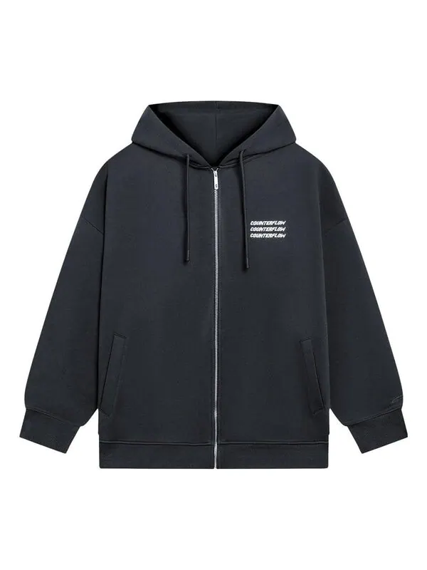 Толстовка с капюшоном с тройным логотипом Counterflow Li-Ning — изображение 1 из 2, черный/белый