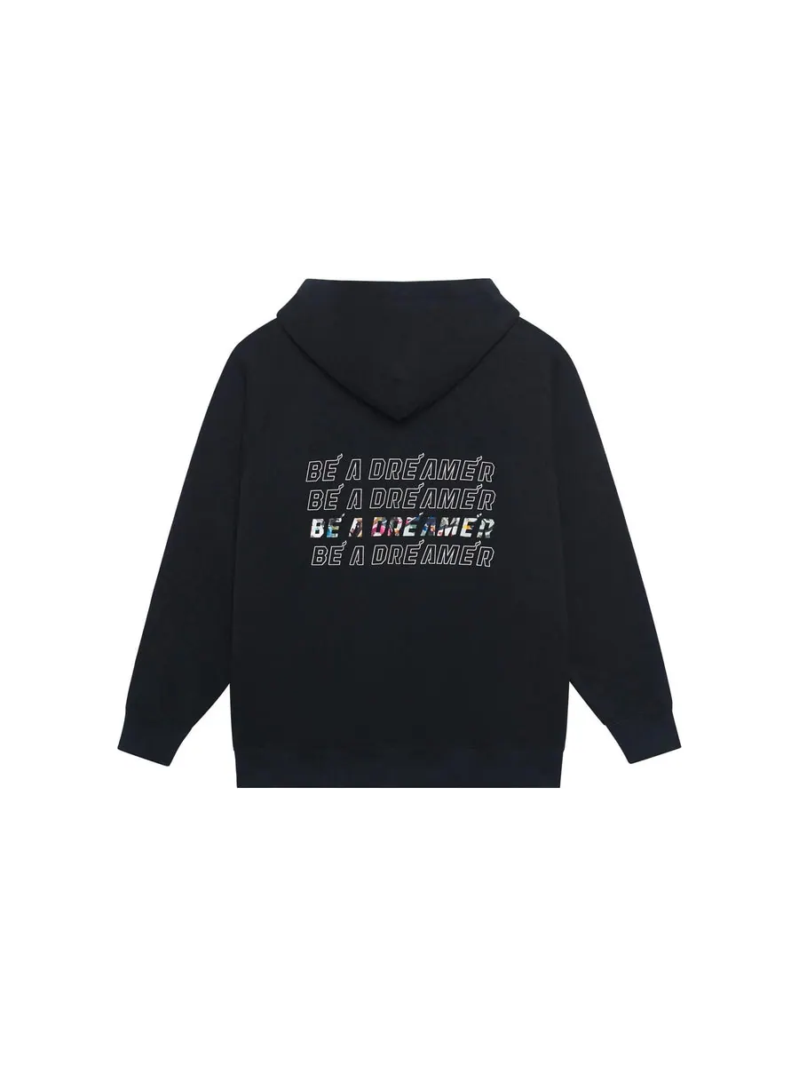 Куртка Li-Ning Lifestyle Fashion Letters Printed Jacket 'Black White' — изображение 2 из 2, черный
