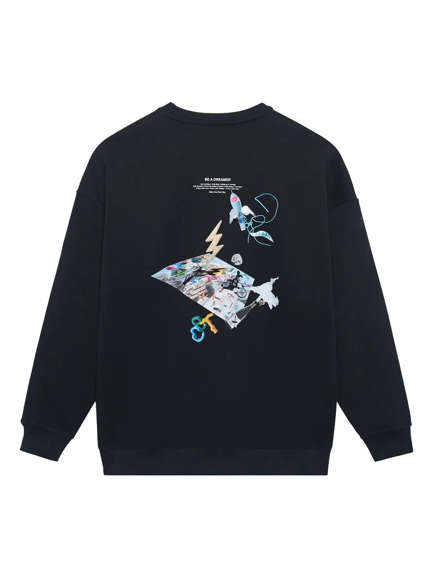Спортивная толстовка Li-Ning Way Of Wade Be The Dreamer Graphic Sweatshirt 'Black' AWDSI39-1 — изображение 1 из 2, черный