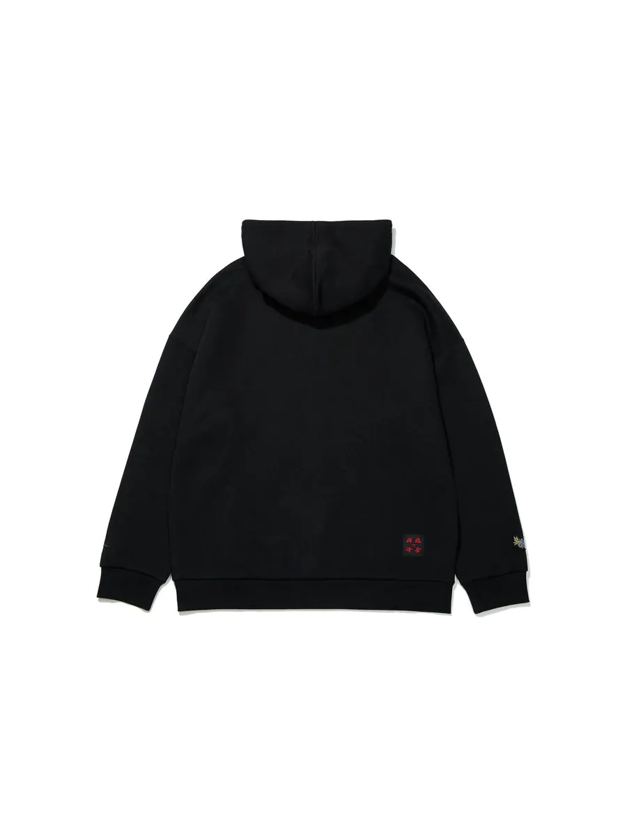 Худи Li-Ning Xiao Zhan Rich Everyday Sports Style Hoodie 'Black' — изображение 2 из 2, черный
