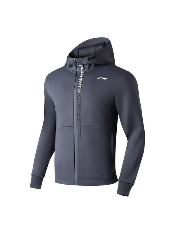 Толстовка с капюшоном, тренировочная куртка Li-Ning — изображение 1 из 2, серый