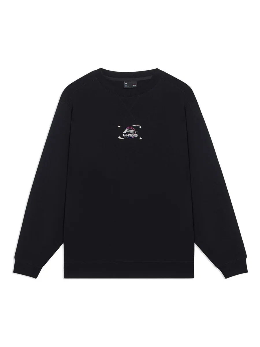 Свитер Li-Ning Logo Print Classic Pullover 'Black' — изображение 1 из 4, черный