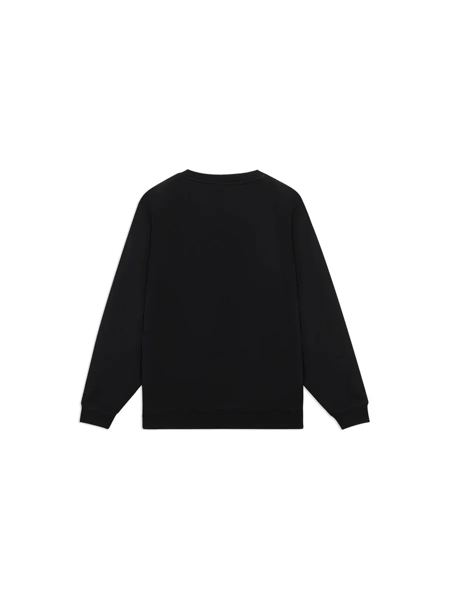Свитер Li-Ning Logo Print Classic Pullover 'Black' — изображение 2 из 4, черный