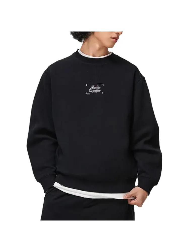 Свитер Li-Ning Logo Print Classic Pullover 'Black' — изображение 3 из 4, черный