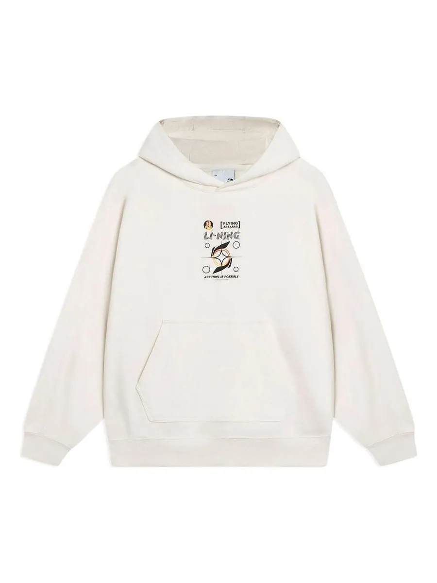 Худи Li-Ning Logo Print Hoodie 'White' — изображение 1 из 2, белый