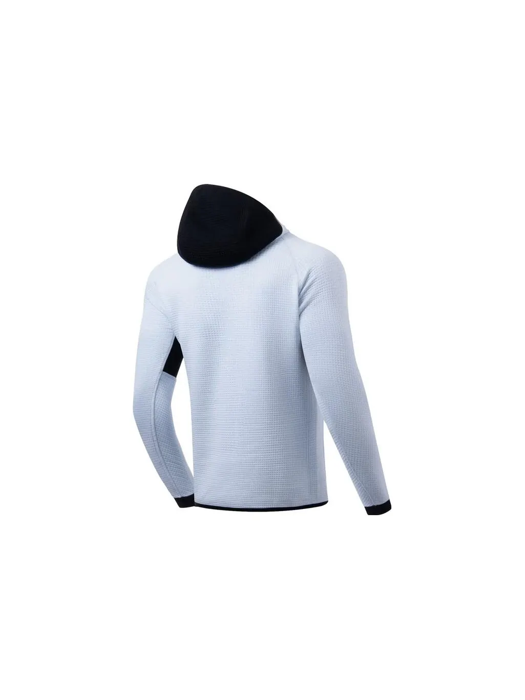 Спортивный топ Li-Ning Basketball Series Hooded Long Sleeve Top 'White Black' AWDT079-2 — изображение 2 из 2, белый черный