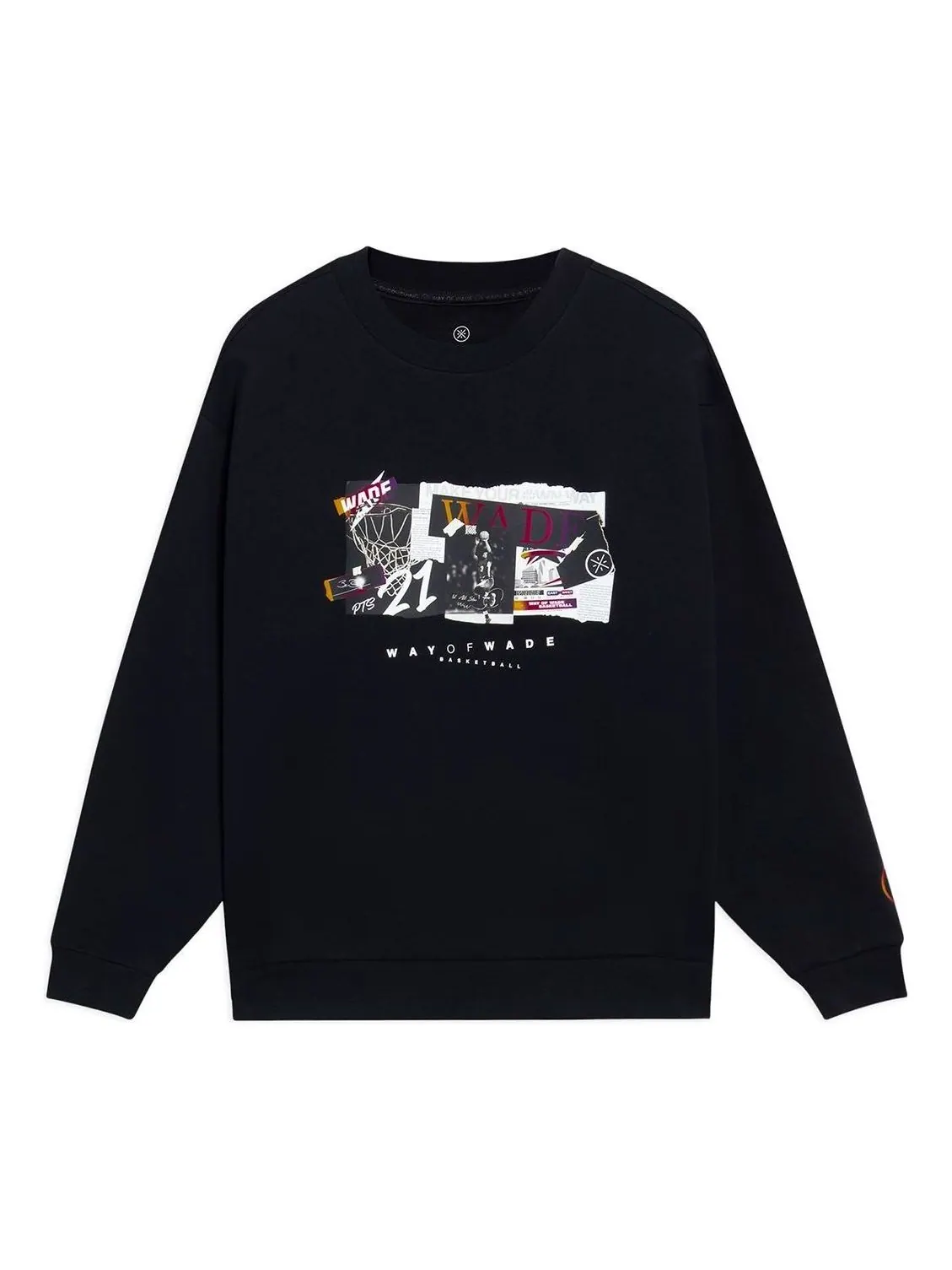 Спортивная толстовка Li-Ning Way Of Wade Loose Fit Sweatshirt 'Black' AWDT147-1 — изображение 1 из 2, черный