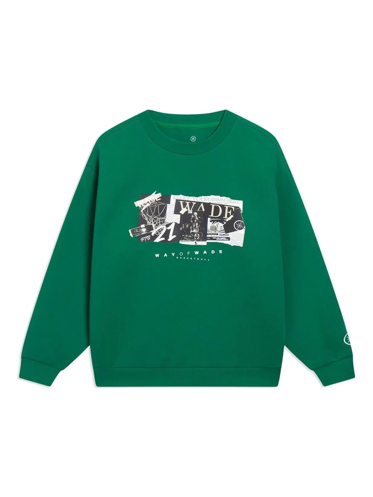 Спортивная толстовка Li-Ning Way Of Wade Photo Graphic Sweatshirt 'Green' AWDT147-7 — изображение 1 из 2, зеленый