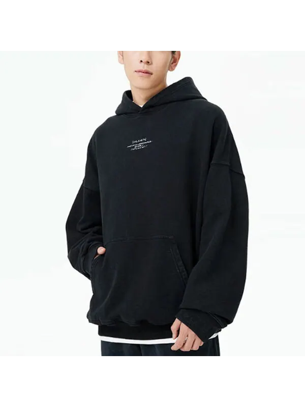 Толстовка valentine's day graphic hoodie 'black' Li-Ning — изображение 3 из 3, черный/мульти