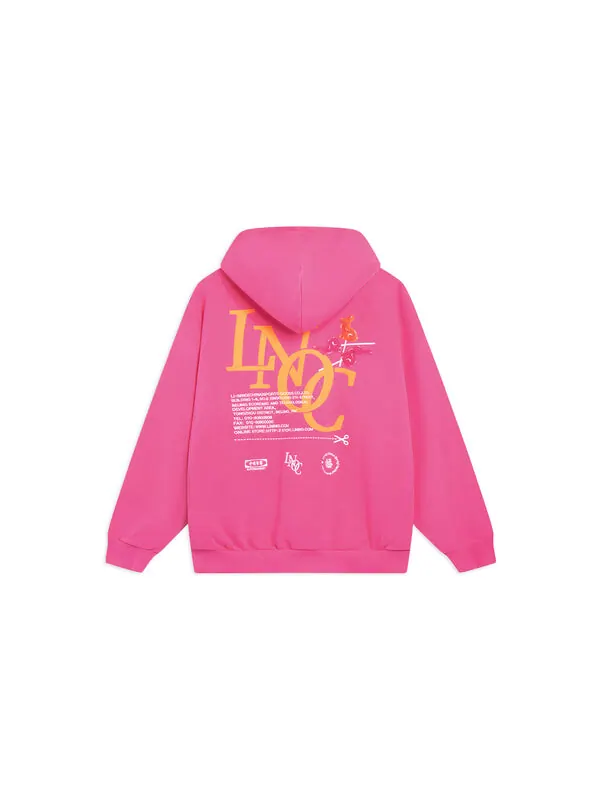Толстовка с капюшоном с изображением китайской культуры Li-Ning — изображение 2 из 2, розовый/мульти