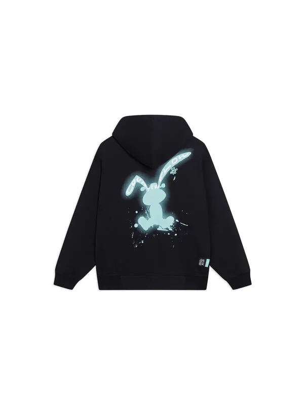 Толстовка с капюшоном Counterflow с рисунком кролика Li-Ning — изображение 2 из 2, черный/синий
